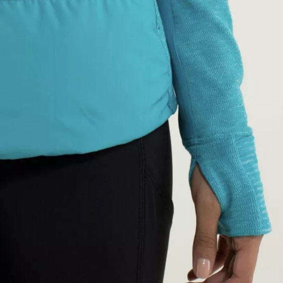 Lululemon Fluff Off Pullover Goose Down Light Aqua Blue Sz 6 - Picture 5 of 17